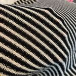 Poof! lightweight knit striped sweater black and white size Medium exposed zip Photo 7