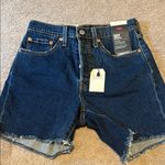 Levi's  Dark Blue 501 Frayed Hem Shorts Photo 0
