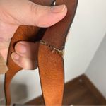 Fossil  Harper flap crossbody bag black leather brown leather strap medium size Photo 15