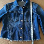 Bar III  distress seam-detail jean jacket, size S denim jacket Photo 4