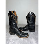 Lucchese Womens Vintage  Black Gold Cowboy & Western Boots Size 7 Photo 4