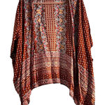 Blue Rain Women's Rust Orange Blue Lightweight Kimono Wrap Duster Flowy Photo 0