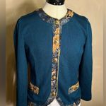 Jeffrey & Dara Petite by Linda Hutley Women’s VTG 3/4 Sleeve sweater,USA|Size:10 Blue Photo 5