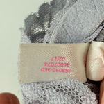 Pink Victoria’s Secret halter style lace padded bralette size medium Blue Photo 5