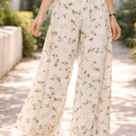 ASOS  Wide Leg Floral Print Pants Bell Bottoms Photo 0