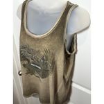 Harley Davidson Motorcycles Eagle Graphic Tank Top Women's L Brown Distressed Size L Photo 3