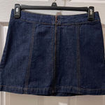 Altar'd State Dark Denim Mini Skirt w/Front Zip Detail & Panel Stitching-SZ SM Photo 0