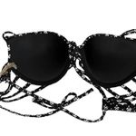 Shade & Shore  geometric strappy cross back swim top underwire 34B M boho beach Photo 3