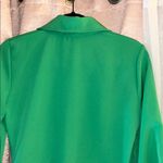 Boohoo NWT  Size 4 Sandro Green Notched Collar 3/4 Long Sleeve Shirt Dress Photo 7
