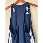 Adidas  Blue and White Racerback Athletic Tank Top Size Medium Photo 6