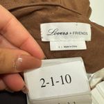 Lovers + Friends  Top Womens Small Dory Brown Ruched Sleeve Wrap Crop Top Photo 5