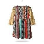 Military Hippie Women Patchwork Boho Babydoll Dress M Lace Cottagecore Festival Photo 1