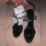 CELINE  Women's T-Bar Triomphe Calfskin black heel classic designer luxury $1300 Photo 9