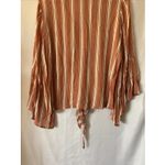 Krazy Kat  Women Medium Top Blouse Long Sleeve Bell Stripe V-Neck Adult Fit‎ Photo 7