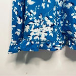 Draper James  Intimates Blue Floral Sleeveless Ruffle Hem Dress Size L/XL Photo 4
