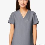 FIGS  Gray Scrub Top with Pocket S Photo 0