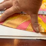 Milk & Honey Brightly Colored Geometric Pattern Pleated Halter Dress Small NEW Yellow Photo 10