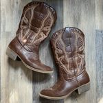 Embroidered Stitching Pointed‎ Toe Brown Western Cowboy Boots Size 10 Women’s Photo 0