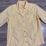 Croft & Barrow  Women Y2K Yellow 3/4 Sleeve Button-Down Shirt S Business Casual Photo 5