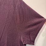 Deeluxe Deep Burgundy Wine V Neck Glowy Sparkle T Shirt Women’s Size XL Photo 7