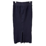 James Perse  Aura Ribbed Midi Pencil Skirt Black Size 0 XS Extra Small Pull On Photo 4