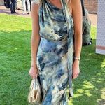 ZARA  dress halter maxi satin effect gown wedding party coctail bodycon scarf Photo 2