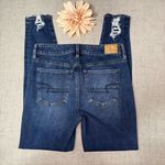 American Eagle Dream Jeggings High Rise Skinny Jeans Distressed Frayed Size 8 Photo 11