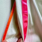 Escada Sport White Cotton Trousers Pink Satin Side Stripe Country Club Size 44 Photo 4