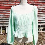 Wild Fable Size Extra Large XL Light Pastel Mint Green Cottage Core Kawaii Crop Photo 0