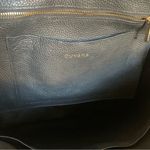 CUYANA Trapeze Large Satchel Black Pebbled Leather Top Handle‎ School Work Bag Photo 11