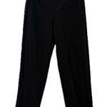 Loft  Black Straight Leg Pants with Relaxed Fit Photo 0