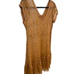 Scully New honey creek cap sleeve western wear Lace Butterscotch Tan Dress Brown Size M Photo 3