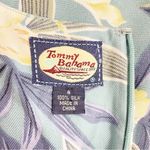 Tommy Bahama  Silk Maxi Dress Seafoam Tropical Long Sheath Size 4 | Small Vintage Photo 9