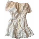 Stella & Dot Maette by Cora One Shoulder Dress White Ruffle Cottagecore Photo 2