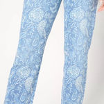 LOGO By Lori Goldstein  Boho Paisley Print Relaxed Straight Leg Pants size 6 Photo 0