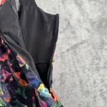 Jack by BB Dakota JACK Dress Black‎ Multi Floral Cutout Back Sleeveless Fit Flare Dark Boho Size 6 Photo 9