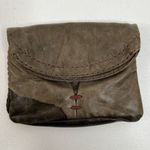 49 Square Miles Pouch Brown Genuine Leather Clutch Wallet Coin Purse Fold Over Photo 1