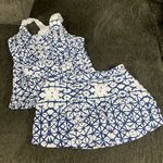 Source Unknown Two-Piece Blue & White Swimsuit Size L Photo 0