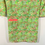 Cabanalife Women's Green & Pink Leaves Print Quarter Sleeve Swim Dress Size S Photo 2
