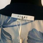 Sioni Blue/White Floral Bomber Jacket Size M Photo 3