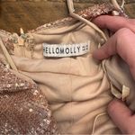 Hello Molly  Sparkling Rose Gold Mini Dress Photo 4