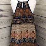 Romeo + Juliet Couture Navy & Brown Paisley Print Flowy Tank Top Photo 5