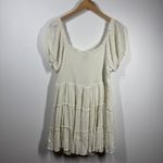 Arula Top Women A (1X) Plus Size Cream Tie Bust Ruffle Tired Peasant Prairie Photo 1