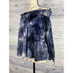 American Eagle Outfitter Off Shoulder Top Womens L Marble Velvet Smock Stretch Photo 5