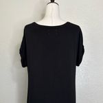 Lou & grey  SignatureSoft Black Short Sleeves Shirt Dress Photo 7