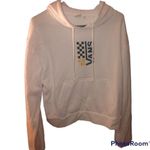 Vans White Checkerboard Fleece Hoodie - Medium Photo 2