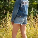 Justin Bieber  purpose tour jeans jacket and distressed shorts Photo 1