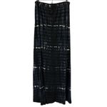 Ruff Hewn  Cotton Tie Dye Full Button Front Maxi Skirt Black Blue White Womens M Photo 9