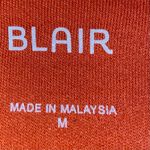 Blair mock turtleneck long sleeve fall orange embroidered crest cotton size M Photo 4