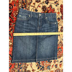 Womens L.L. Bean Blue Classic Denim Stretch Minimalist Fall Skirt Size 8 R Photo 2